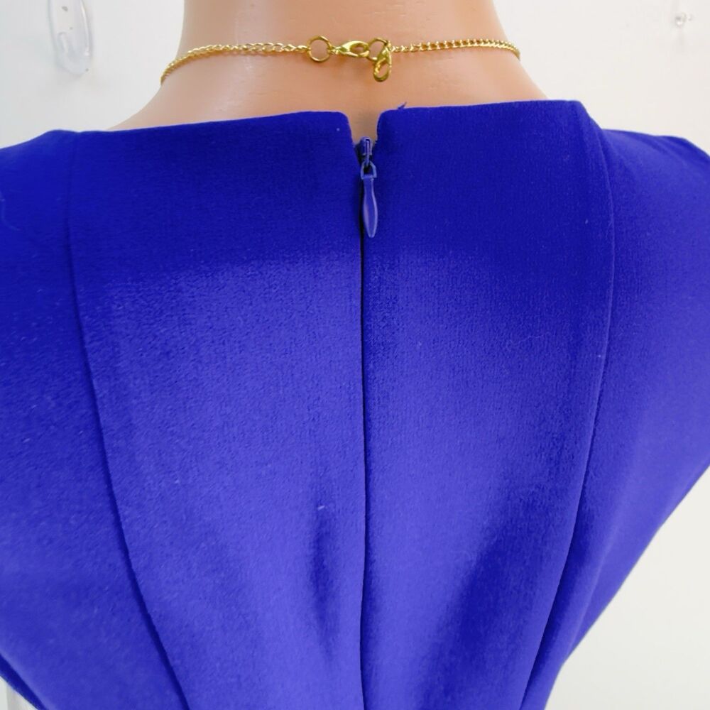 Calvin Klein Blue Dress Full Skirt Fit & Flare Party Sz 8 NWT - Picture 7 of 17